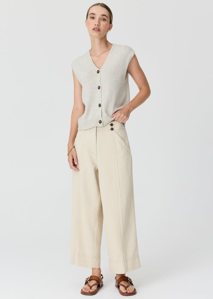 Rye Knit Vest - Silver knit POL