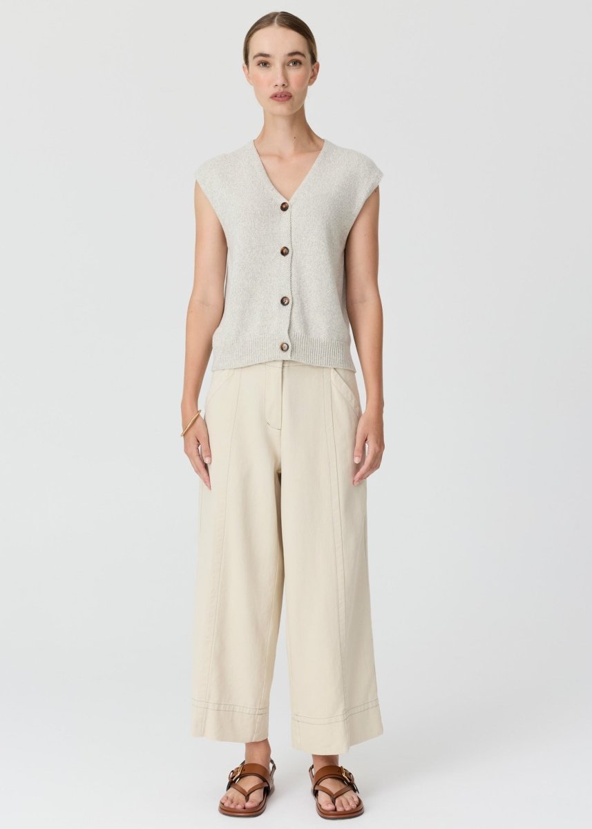 Rye Knit Vest - Silver knit POL