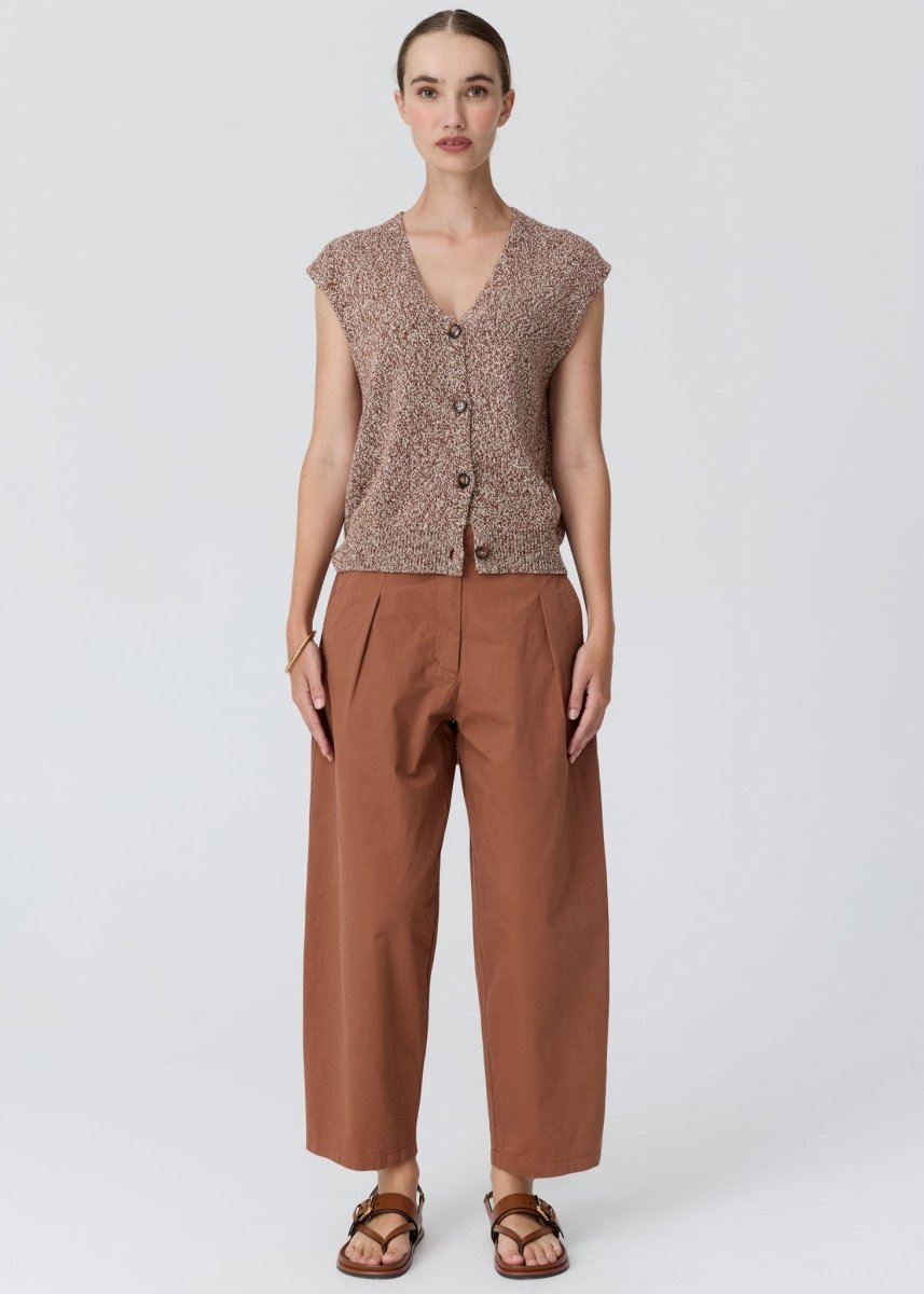 Rye Knit Vest - toffee knit POL
