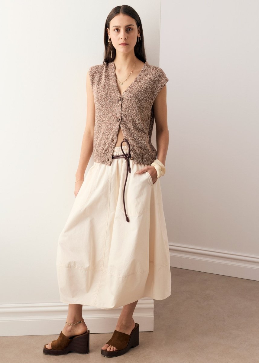 Rye Knit Vest - toffee knit POL