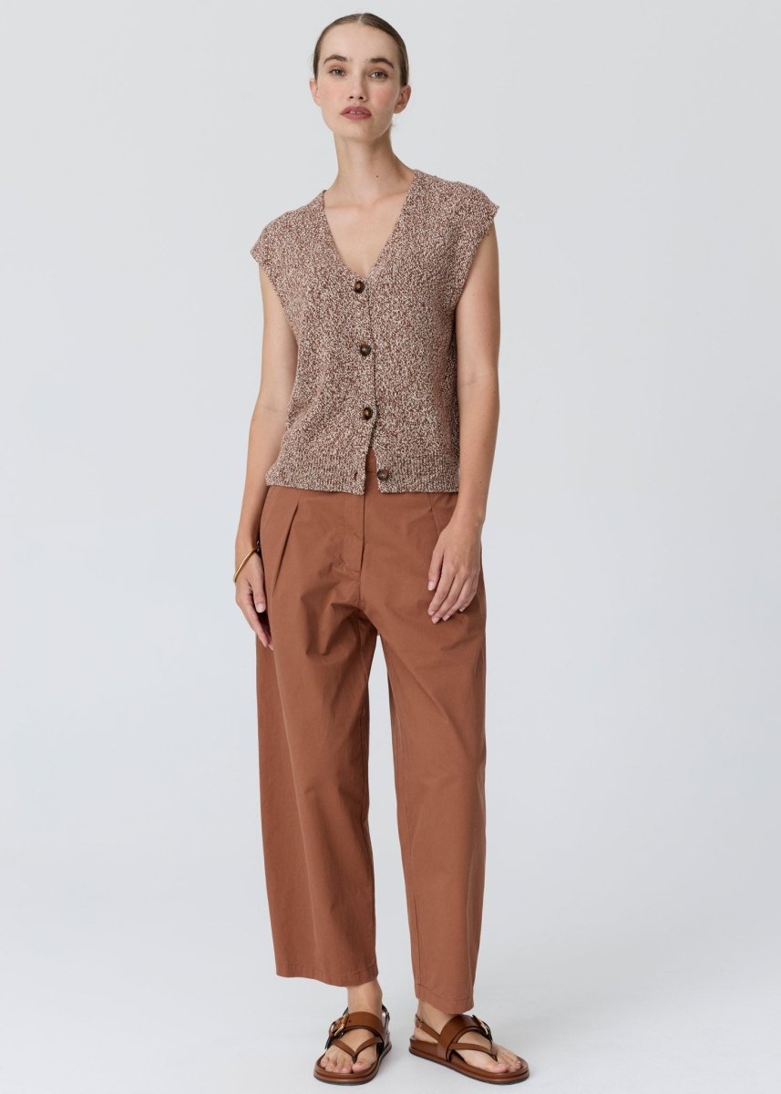 Rye Knit Vest - toffee knit POL
