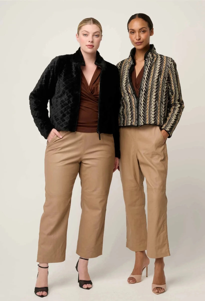 Rylie Reversible Ponte Fur - Black Bromegrass Coats & Jackets Once Was