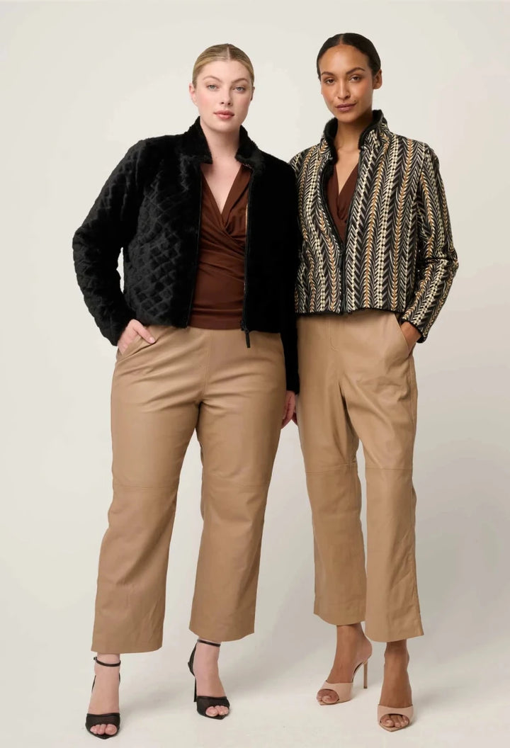 Rylie Reversible Ponte Fur - Black Bromegrass Coats &amp; Jackets Once Was