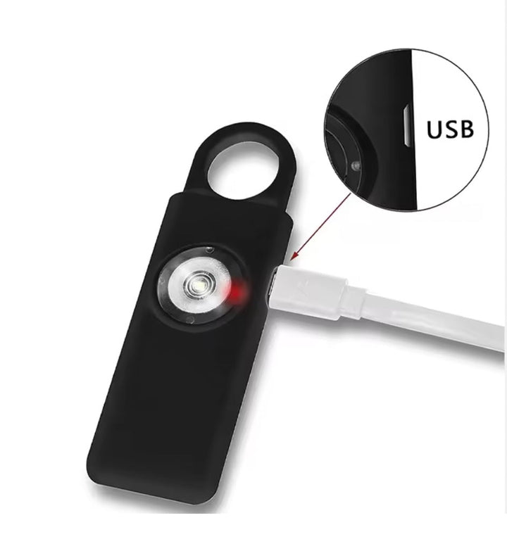 Safety Bee - Rechargeable Personal Safety Alarm - Black Personal alarm Safety Bee