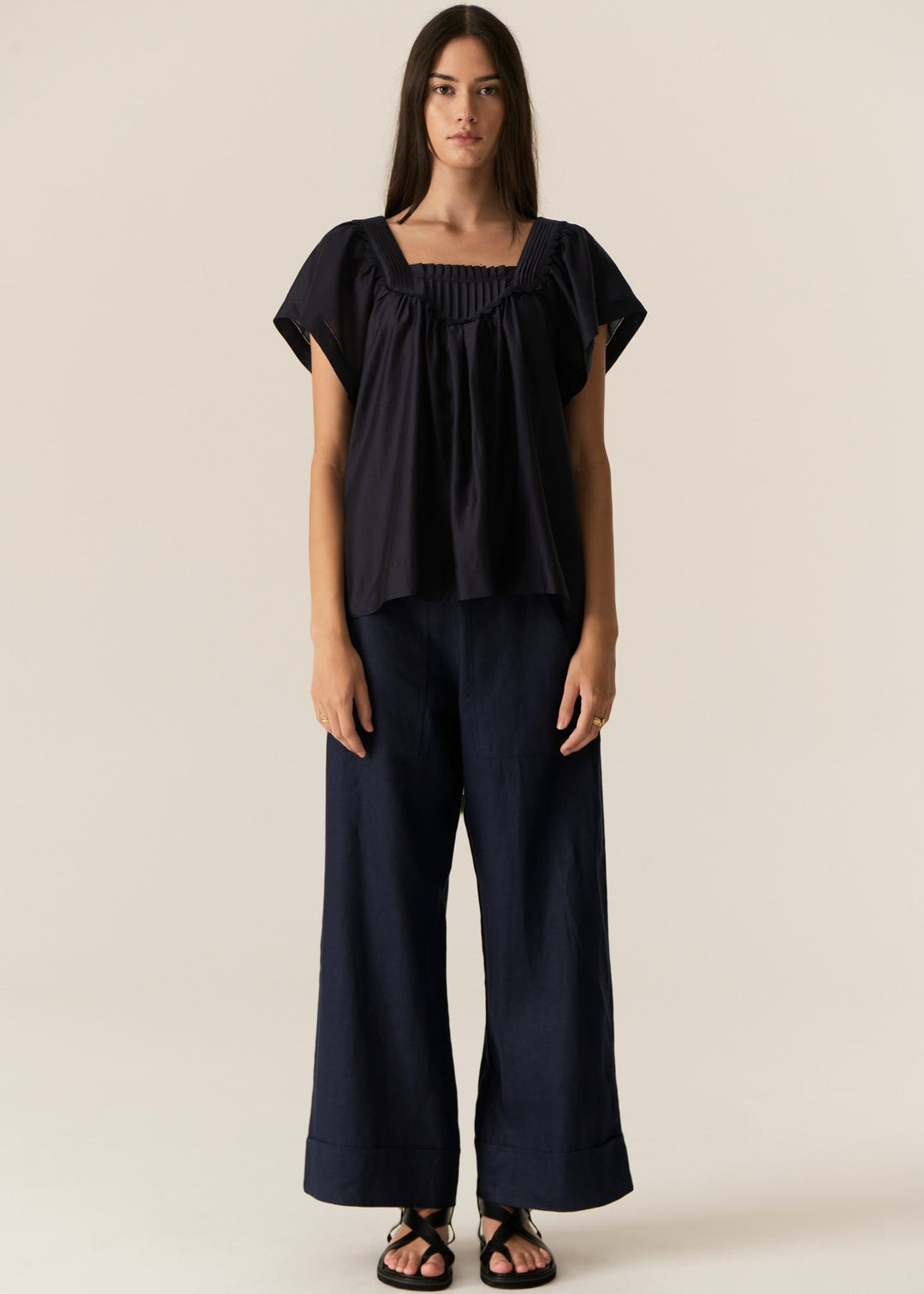 Saga Button Pant - Ink POL