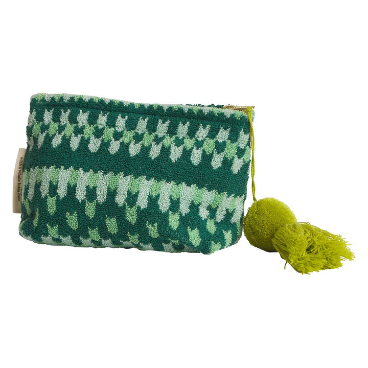 Sage and Clare Arlette Terry Pouch - Jade Cosmetic & Toiletry Bags Sage & Clare