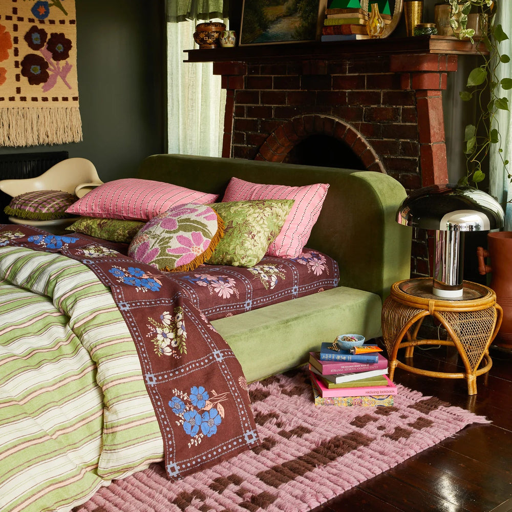 Sage & Clare Alexa Print Cushion - Aja Punch Needle Cushion feather insert cushion Sage & Clare