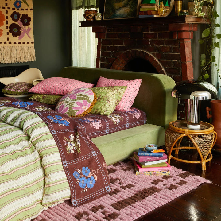 Sage & Clare Alexa Print Cushion - Aja Punch Needle Cushion feather insert cushion Sage & Clare