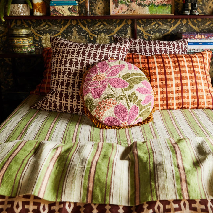 Sage & Clare Alexa Print Cushion - Aja Punch Needle Cushion feather insert cushion Sage & Clare