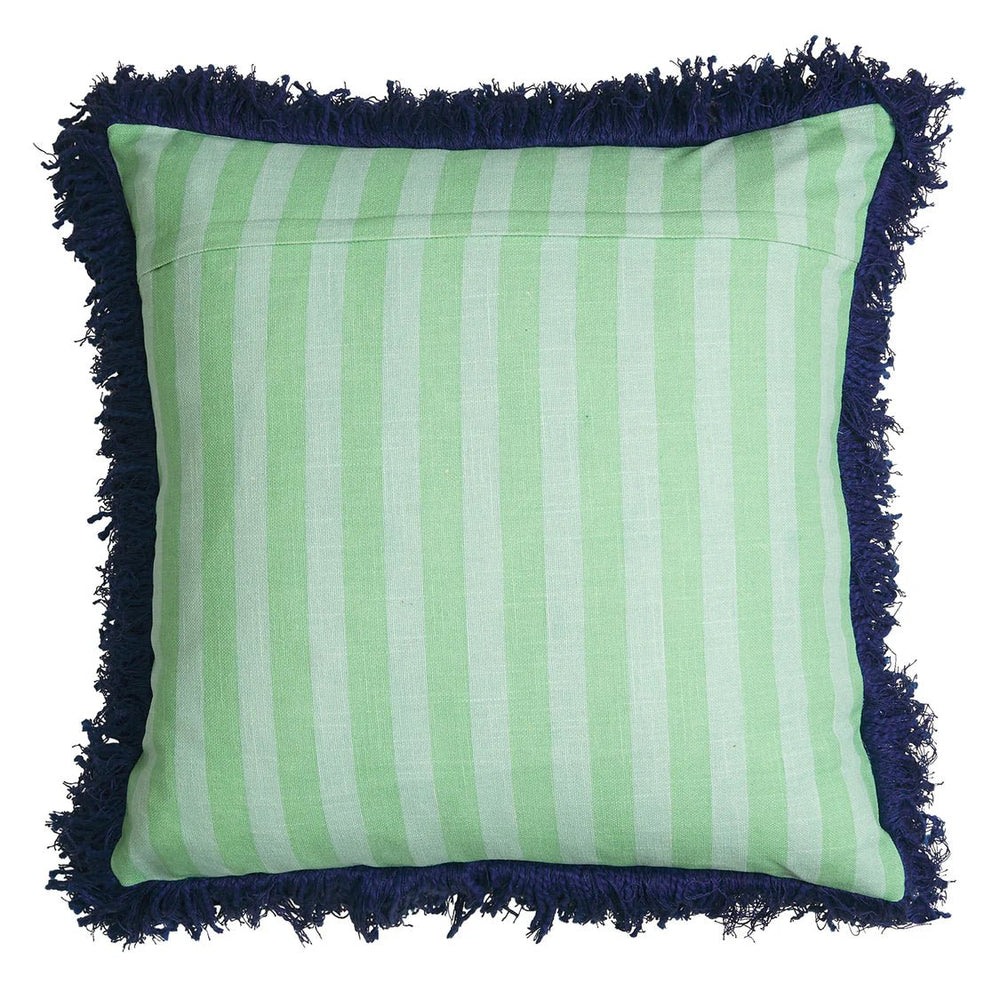 Sage & Clare Annette Embroidered cushion - Jade feather insert cushion Sage & Clare