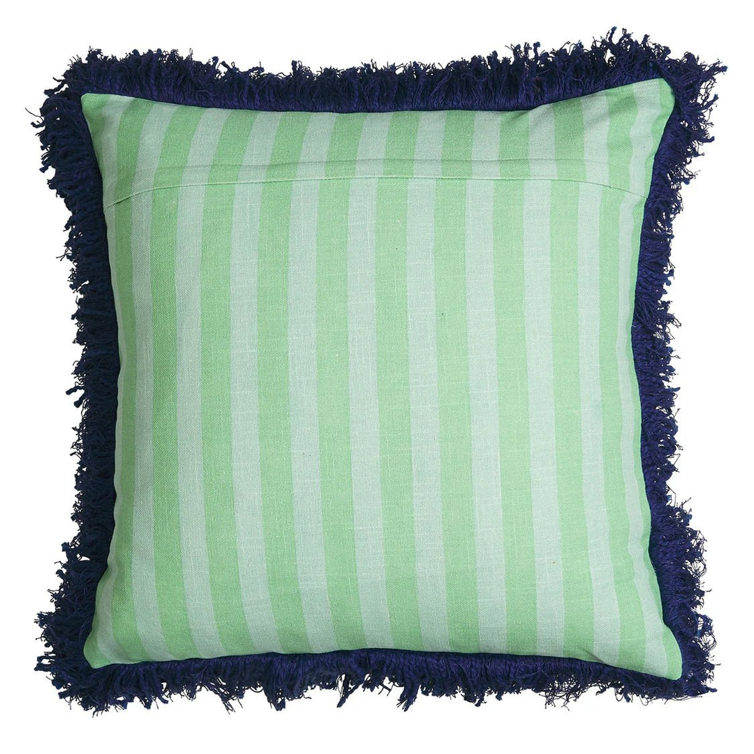 Sage & Clare Annette Embroidered cushion - Jade feather insert cushion Sage & Clare