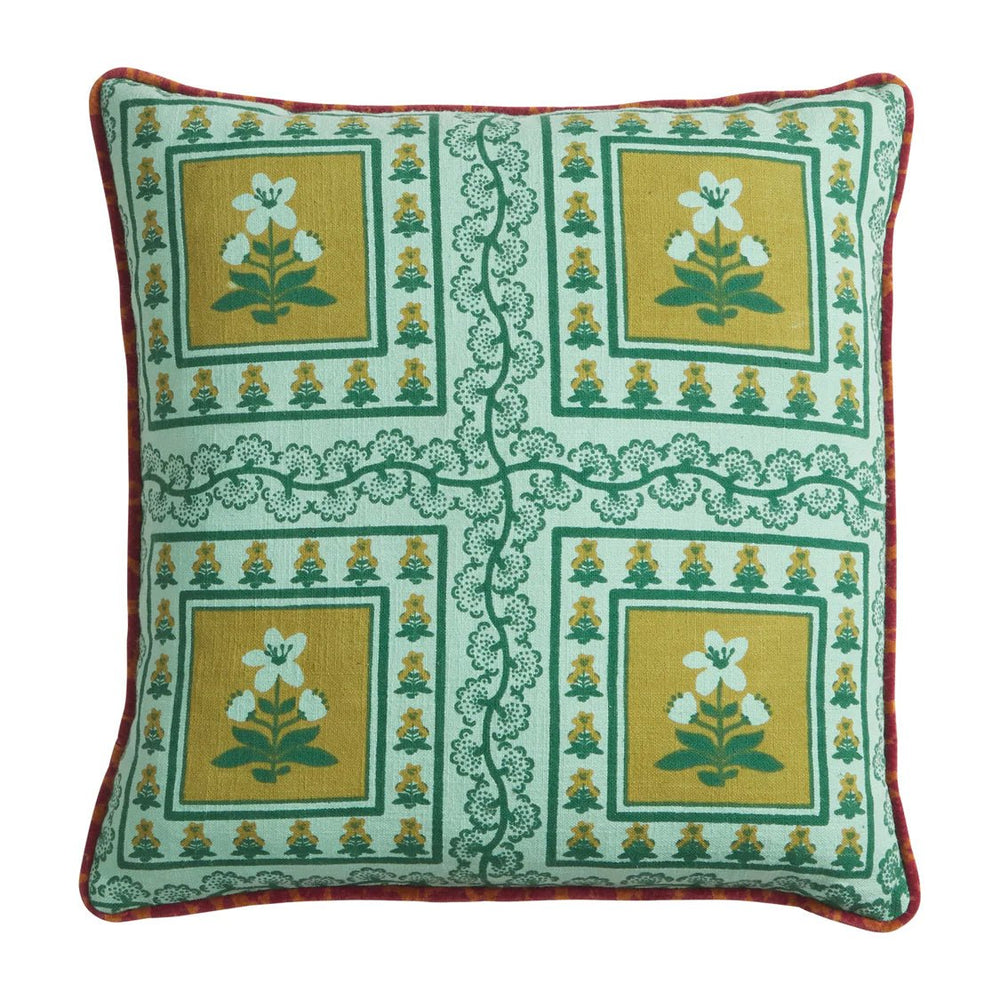 Sage & Clare AnnetteClaire reversible cushion - Jade feather insert cushion Sage & Clare