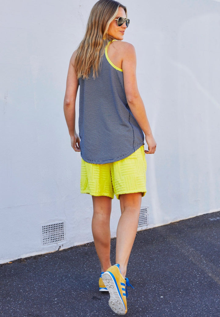 SALT & SUNSHINE MEXICO TANK - NAVY/YELLOW hammill & Co