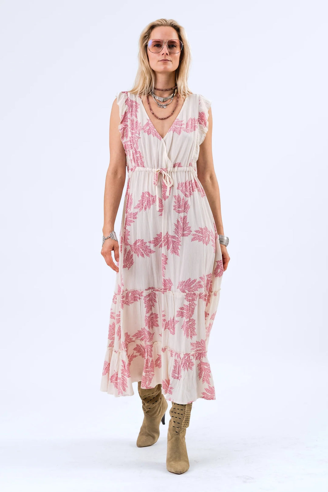 Samo Midi Dress SL PINK dress Lollys Laundry