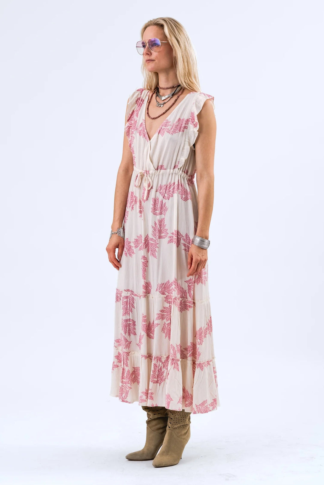 Samo Midi Dress SL PINK dress Lollys Laundry