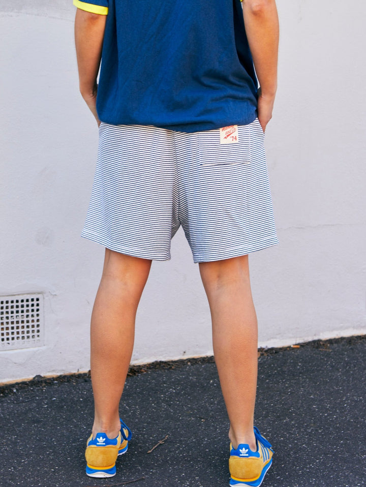 SANTA MONICA STRIPE SHORT - BLUE/WHITE - Stanleyandstone