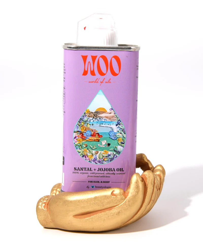 WOO Santal + Jojoba Oil – Nourishing Body & Hair Oil with Aromatic Santal WOO Oils