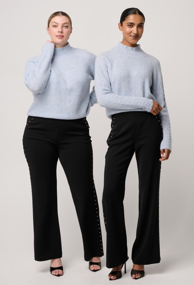 Savanna Alpaca Blend Fluffy Sweater in Blue Frost OnceWas