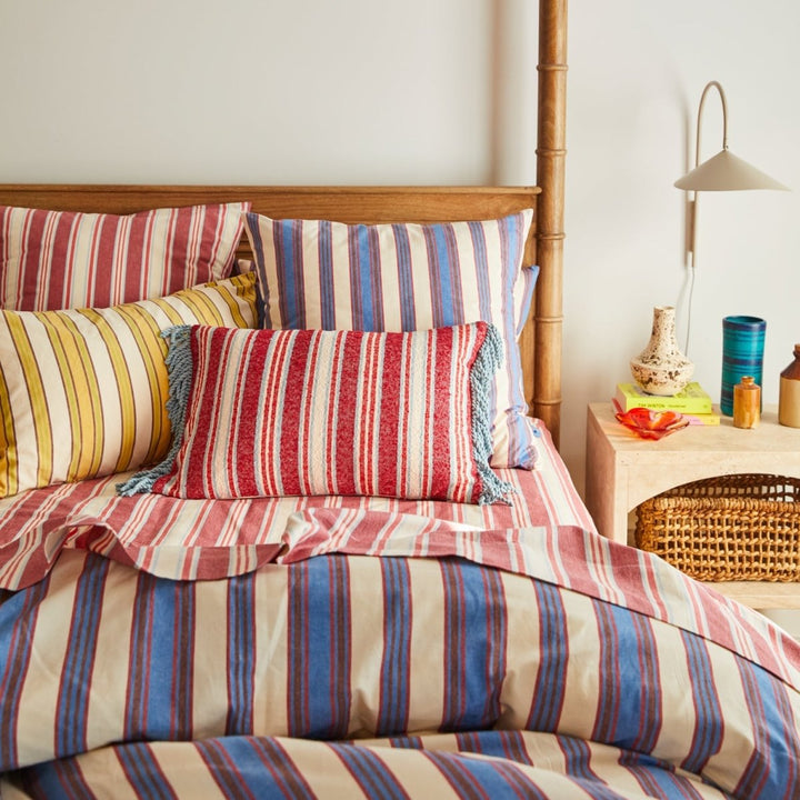 Selene Woven Cushion - Crimson - Stanleyandstone