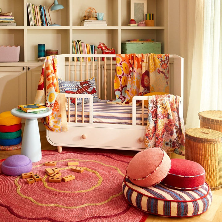 Selene Woven Floor Cushion - Azure - Stanleyandstone