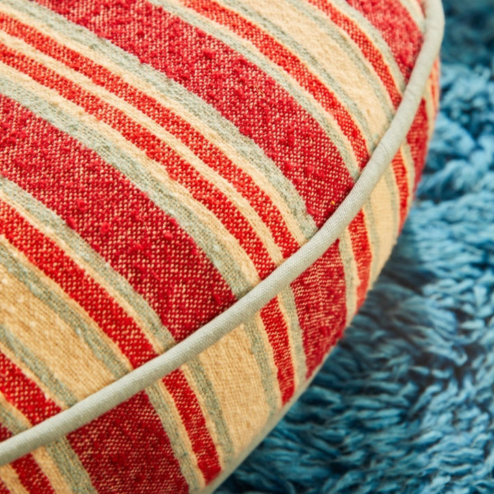 Selene Woven Floor Cushion - Crimson - Stanleyandstone