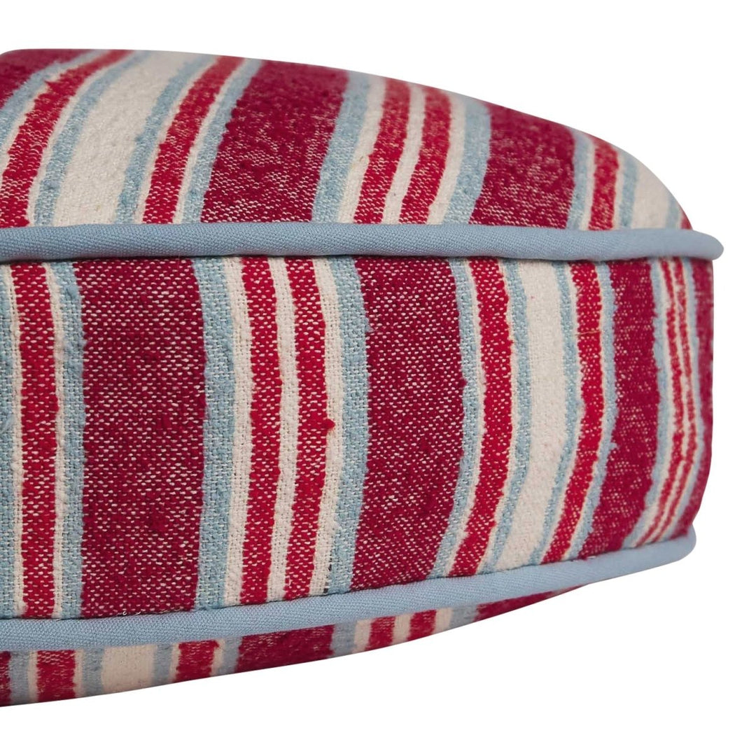 Selene Woven Floor Cushion - Crimson - Stanleyandstone
