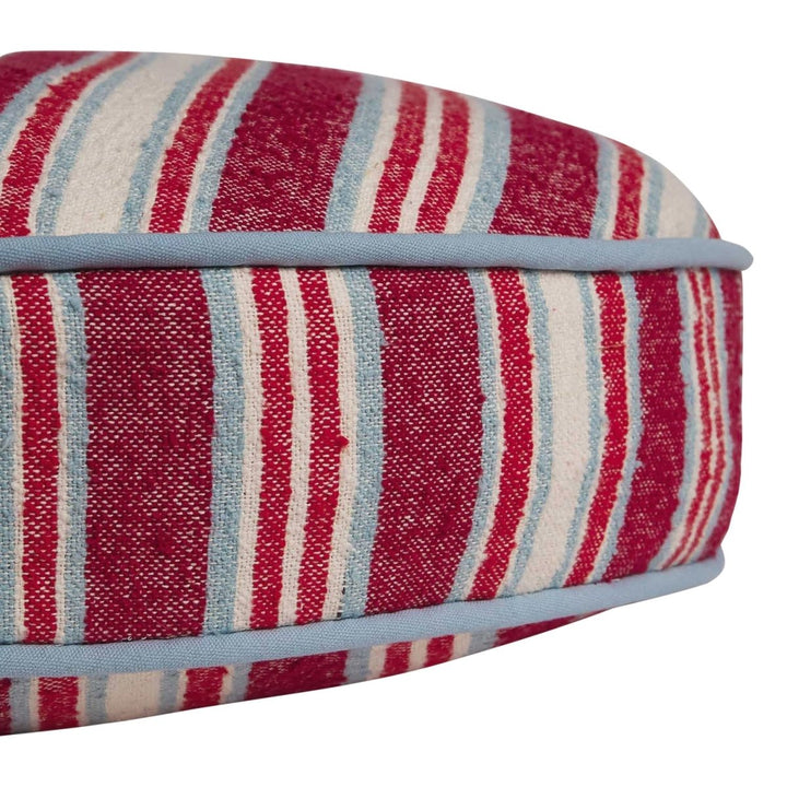Selene Woven Floor Cushion - Crimson - Stanleyandstone