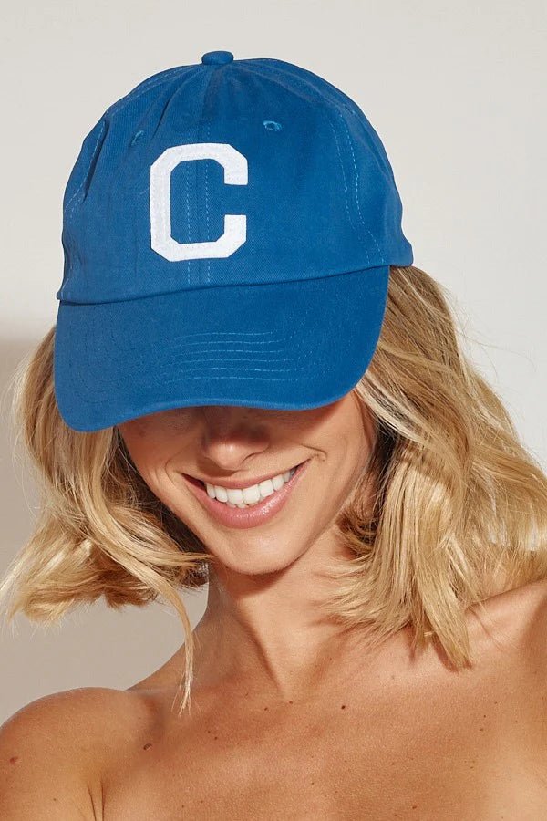 Shore Club College Letter Caps - Blue Cap Shore Club