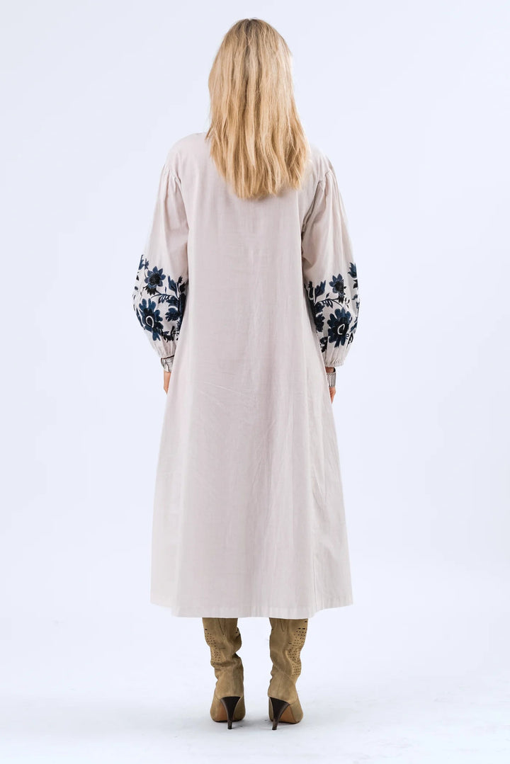 Silo Maxi Dress 3/4 Creme dress Lollys Laundry