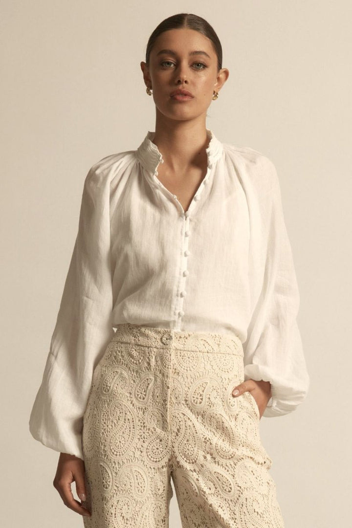 sincere top - porcelain Blouse Zoe Kratzmann