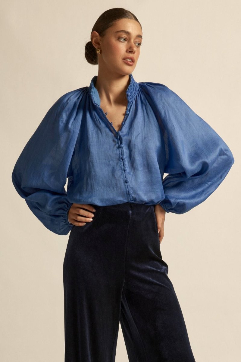 sincere Top - sapphire Blouse Zoe Kratzmann