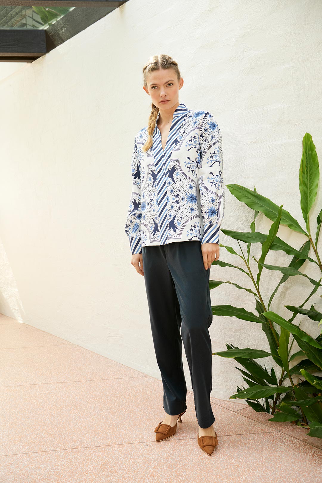 Sky Bird Blouse White Shirt The Dreamer Label