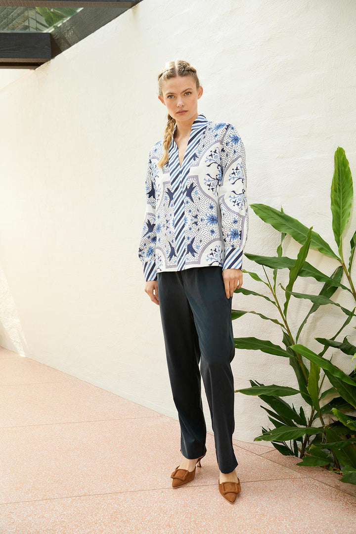 Sky Bird Blouse White Shirt The Dreamer Label