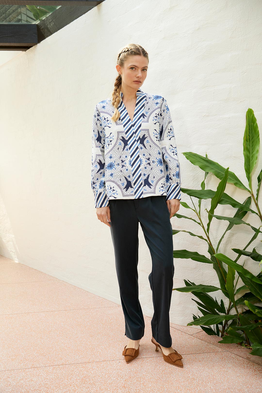 Sky Bird Blouse White Shirt The Dreamer Label