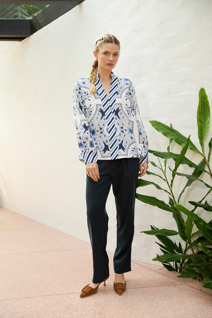 Sky Bird Blouse White Shirt The Dreamer Label