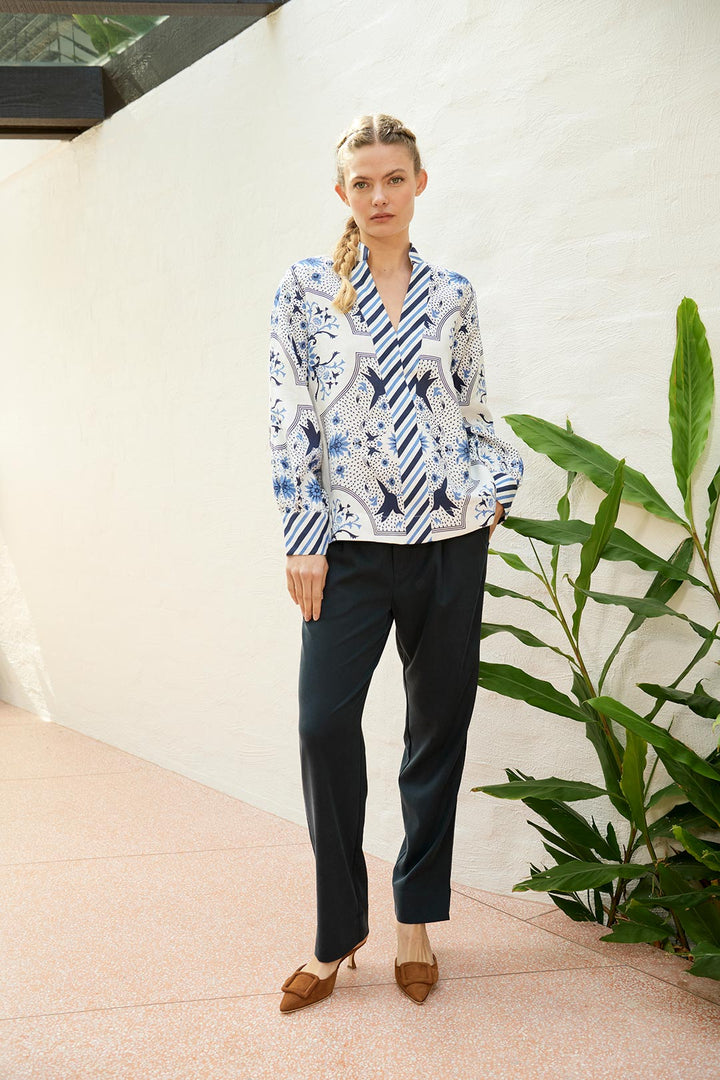 Sky Bird Blouse White Shirt The Dreamer Label