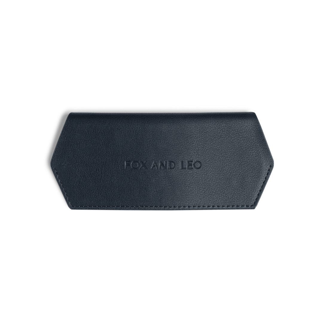 Slimline Glasses Case - Navy glasses case Fox and Leo
