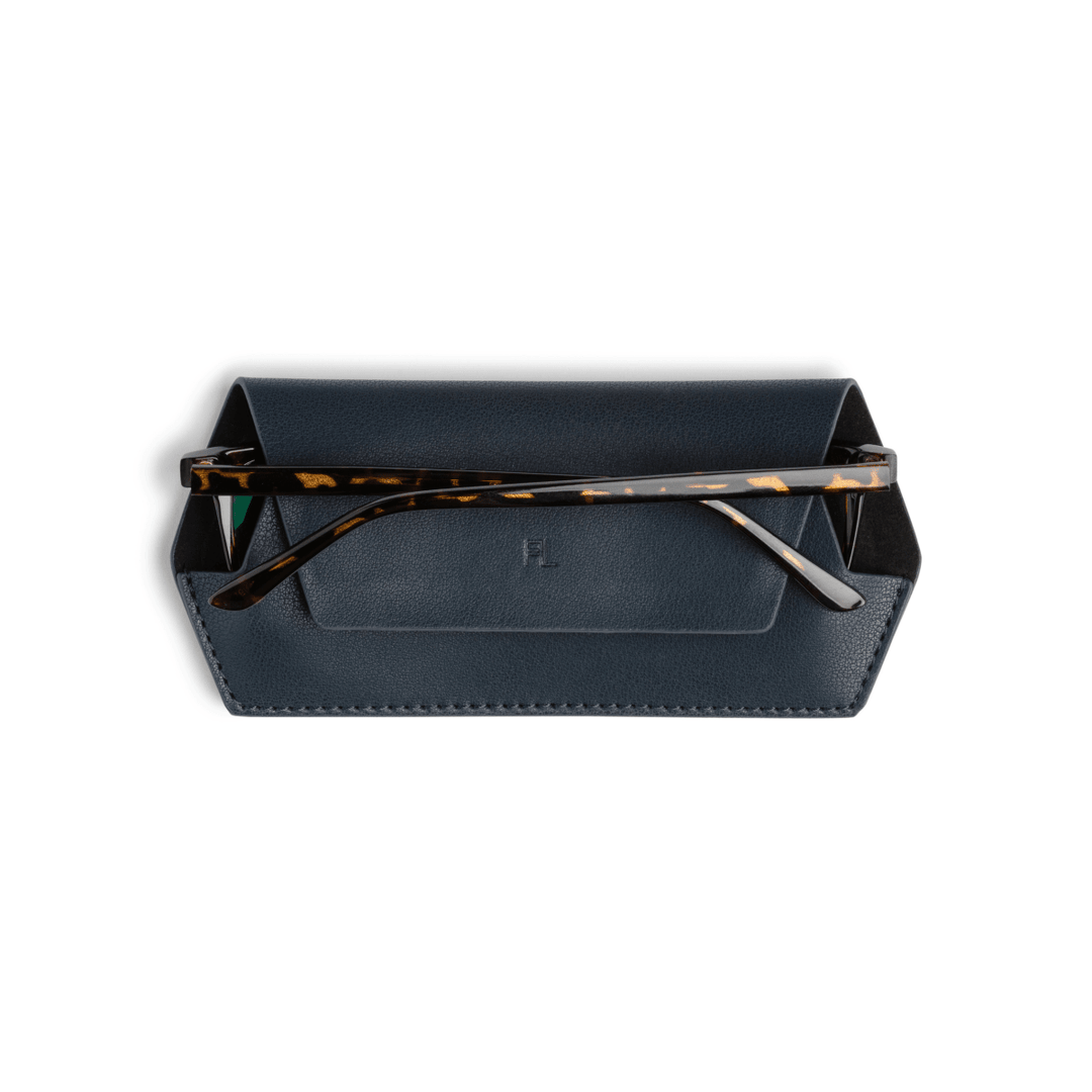 Slimline Glasses Case - Navy glasses case Fox and Leo