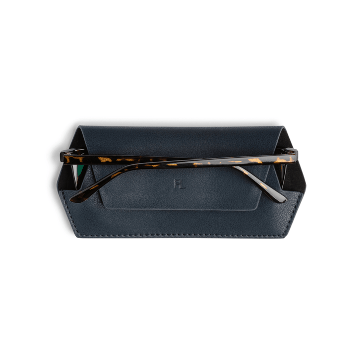 Slimline Glasses Case - Navy glasses case Fox and Leo