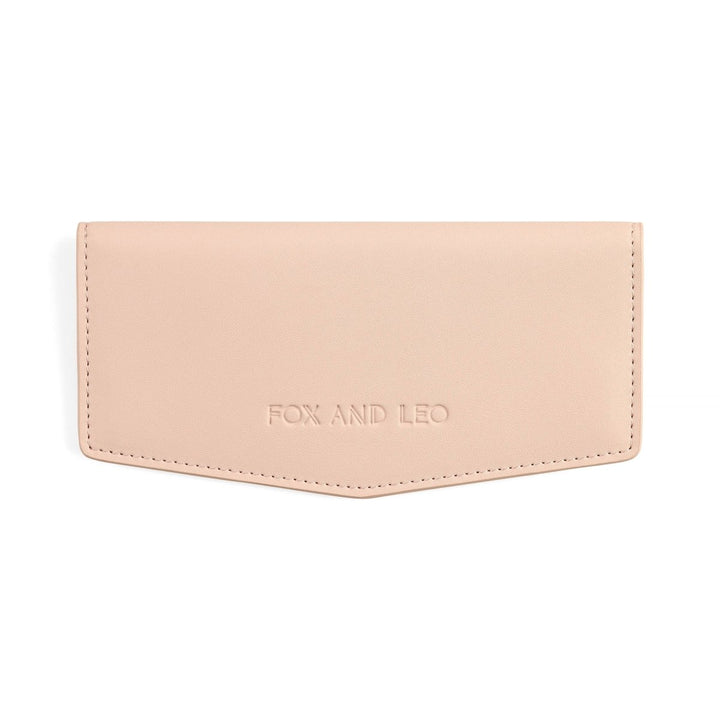 Slimline Wallet - Blush glasses case Fox and Leo