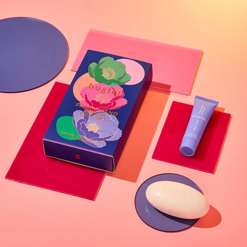 Soap & Hand Cream Gift Box | Grapefruit and Freesia Bar Soap HUXTER