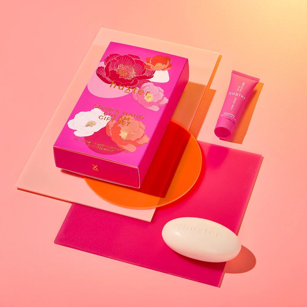 Soap & Hand Cream Gift Box | Lily & Violet Leaf Bar Soap HUXTER