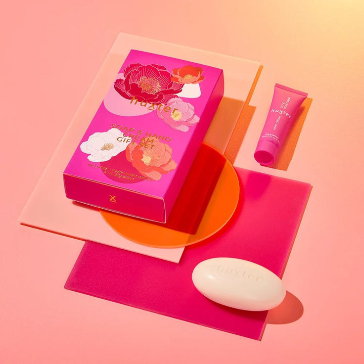 Soap & Hand Cream Gift Box | Lily & Violet Leaf Bar Soap HUXTER