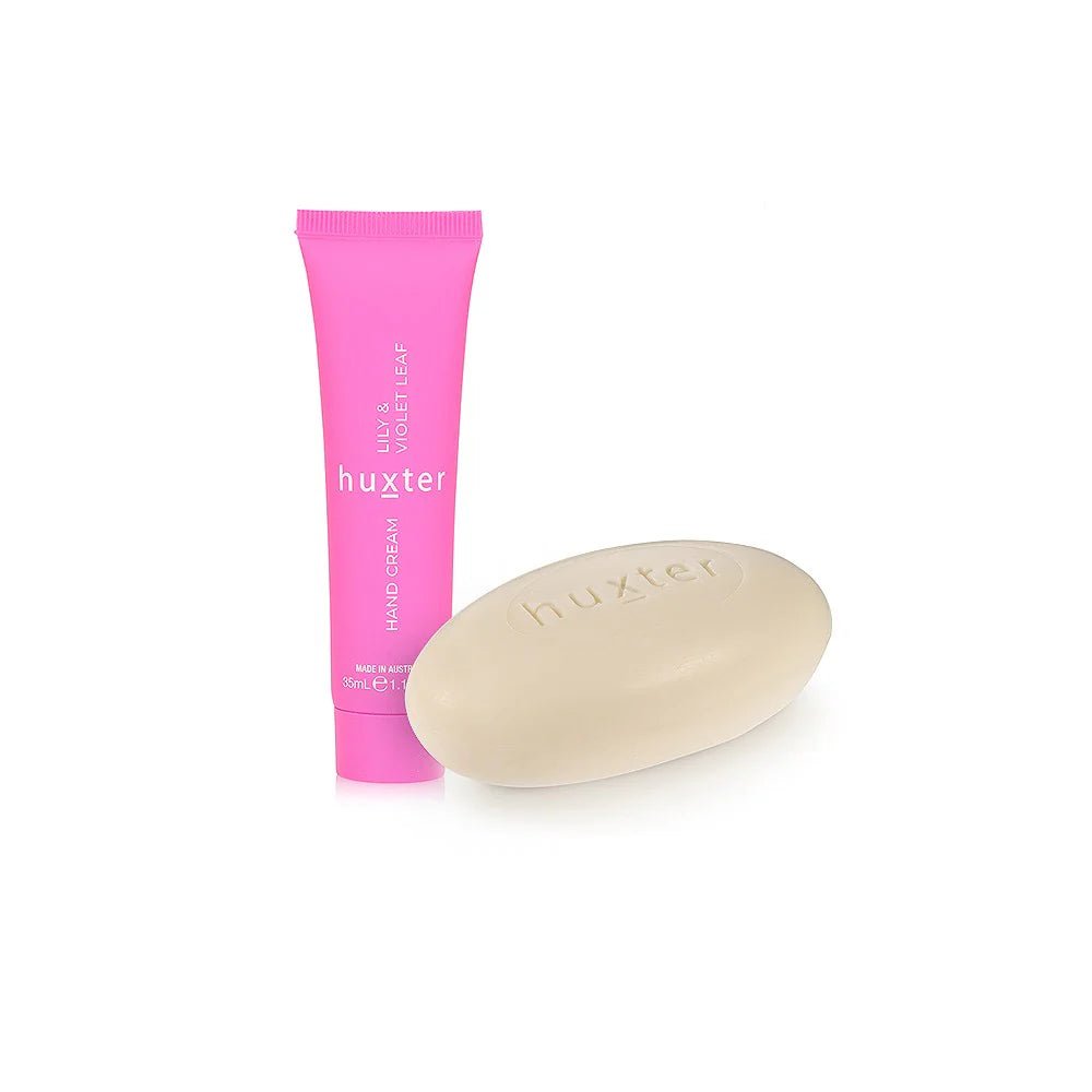 Soap & Hand Cream Gift Box | Lily & Violet Leaf Bar Soap HUXTER