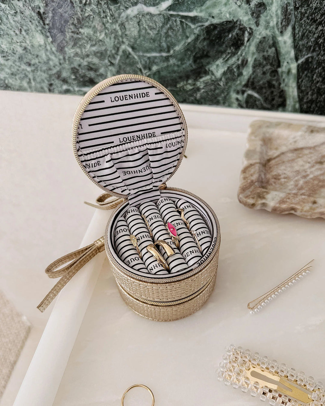 Sofia Jewelery Box - Champagne jewellery box Louenhide