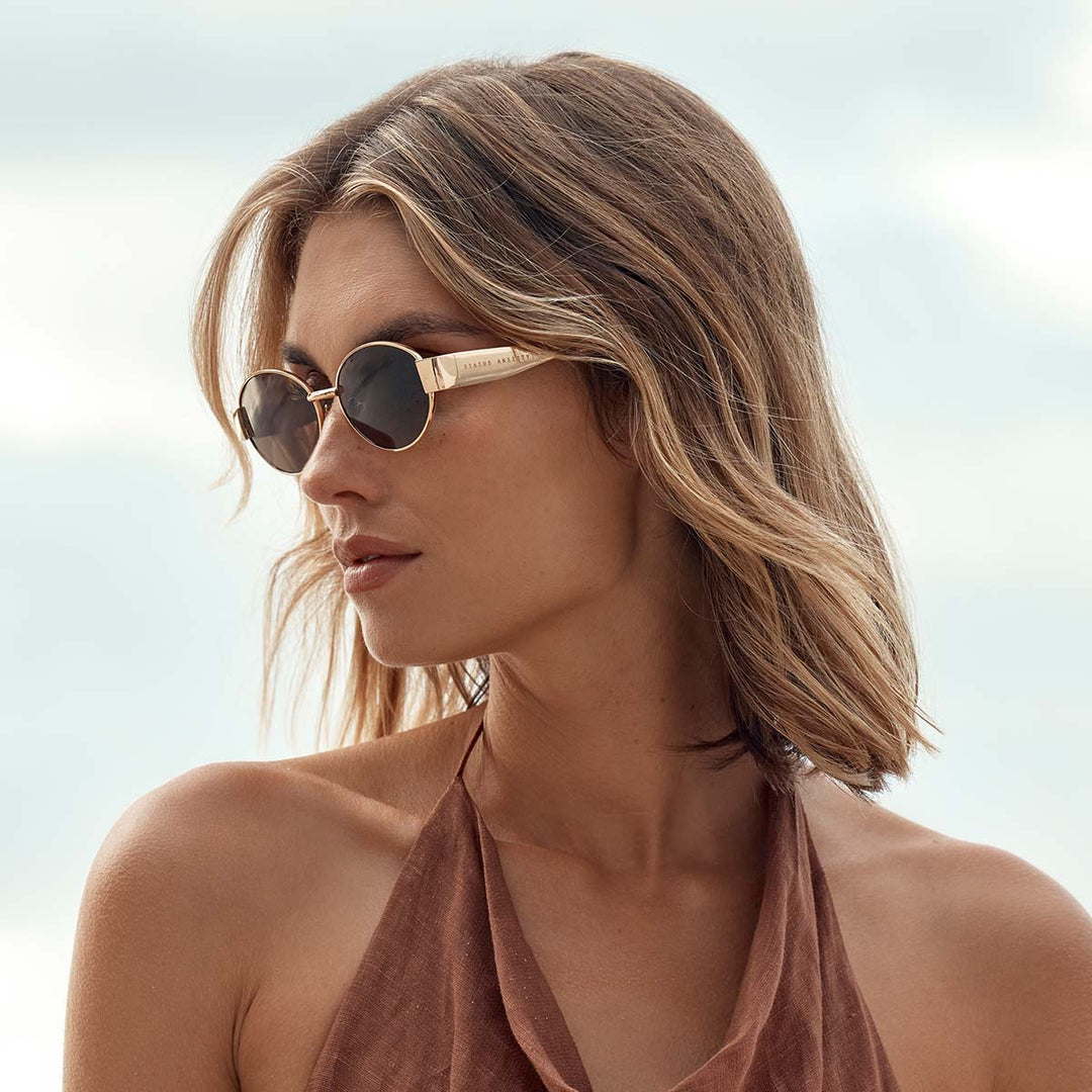 Spherical Sunglasses - Gold Status Anxiety