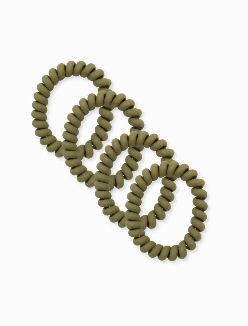 Spiral Hair Tie Pack of 4 - multiple colors hair accessories zjoosh