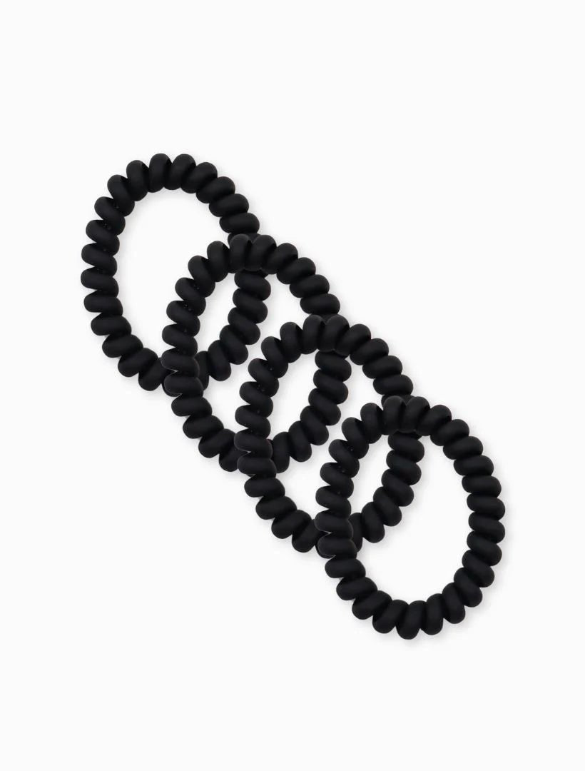 Spiral Hair Tie Pack of 4 - multiple colors hair accessories zjoosh