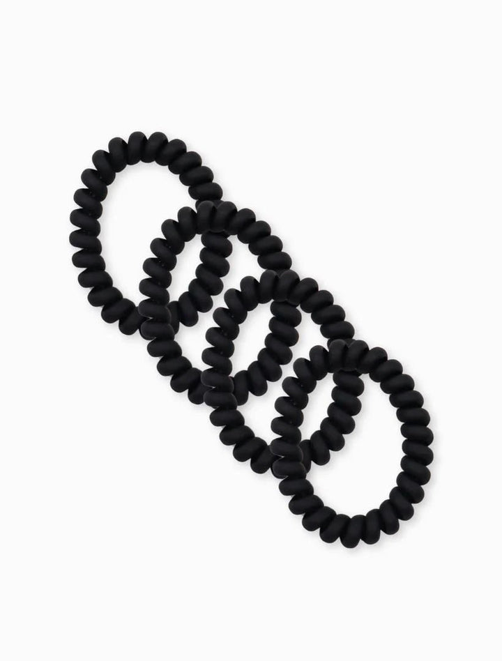 Spiral Hair Tie Pack of 4 - multiple colors hair accessories zjoosh