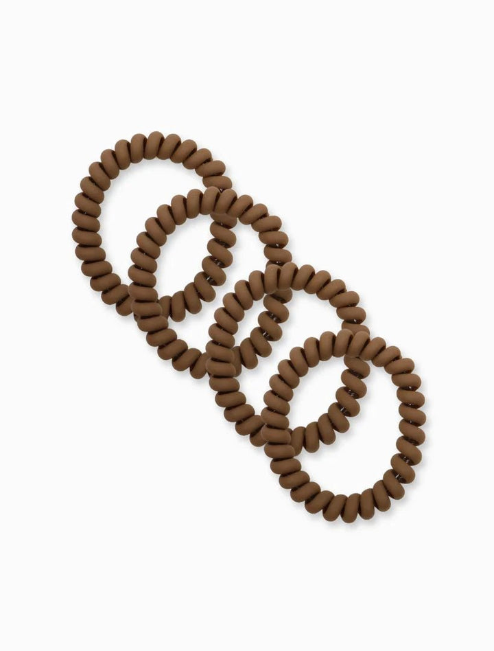 Spiral Hair Tie Pack of 4 - multiple colors hair accessories zjoosh